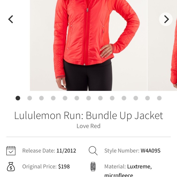 lululemon red bundle up jacket - Picture 6 of 6